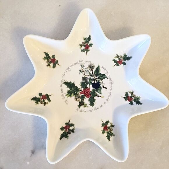 Portmeirion The Holly and The Ivy Star Shaped Christmas Serving Dish Bowl - Picture 7 of 7